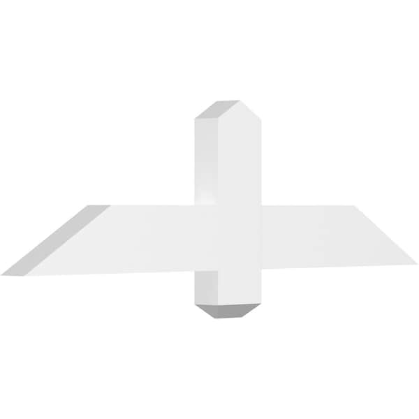 Ekena Millwork Eugene Architectural Grade PVC Gable Bracket, 36"W x 10 1/2"H x 2"D x 4"F, 7/12 Pitch GBP036X11X0204EUG00 - main